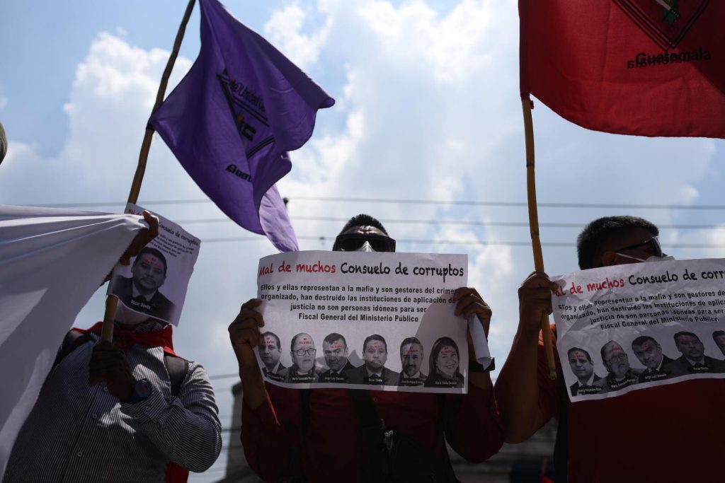 manifestación para exigir que Consuelo Porras quede fuera de elección de fiscal general