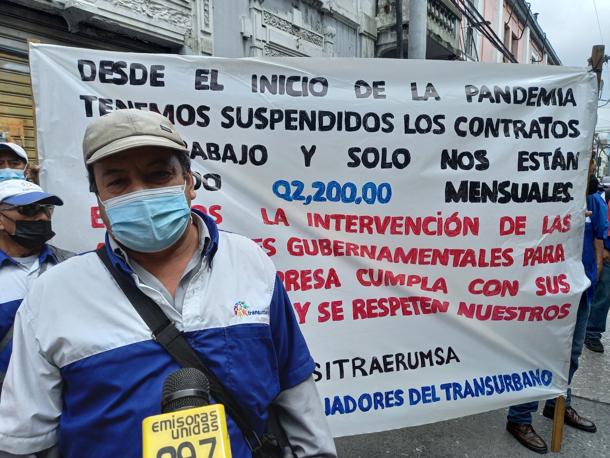 manifestación de trabajadores del Transurbano frente al Congreso