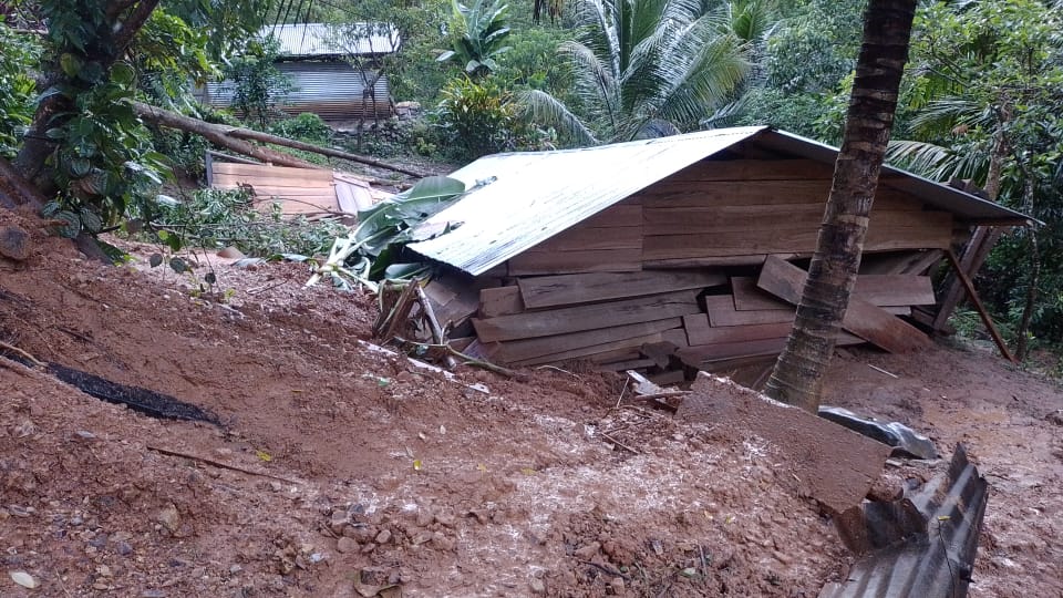 Deslizamiento en aldea Chiacte, Santa María Cahabón, Alta Verapaz.