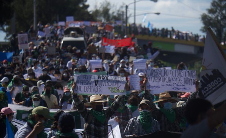 manifestación contra la corrupción en la capital
