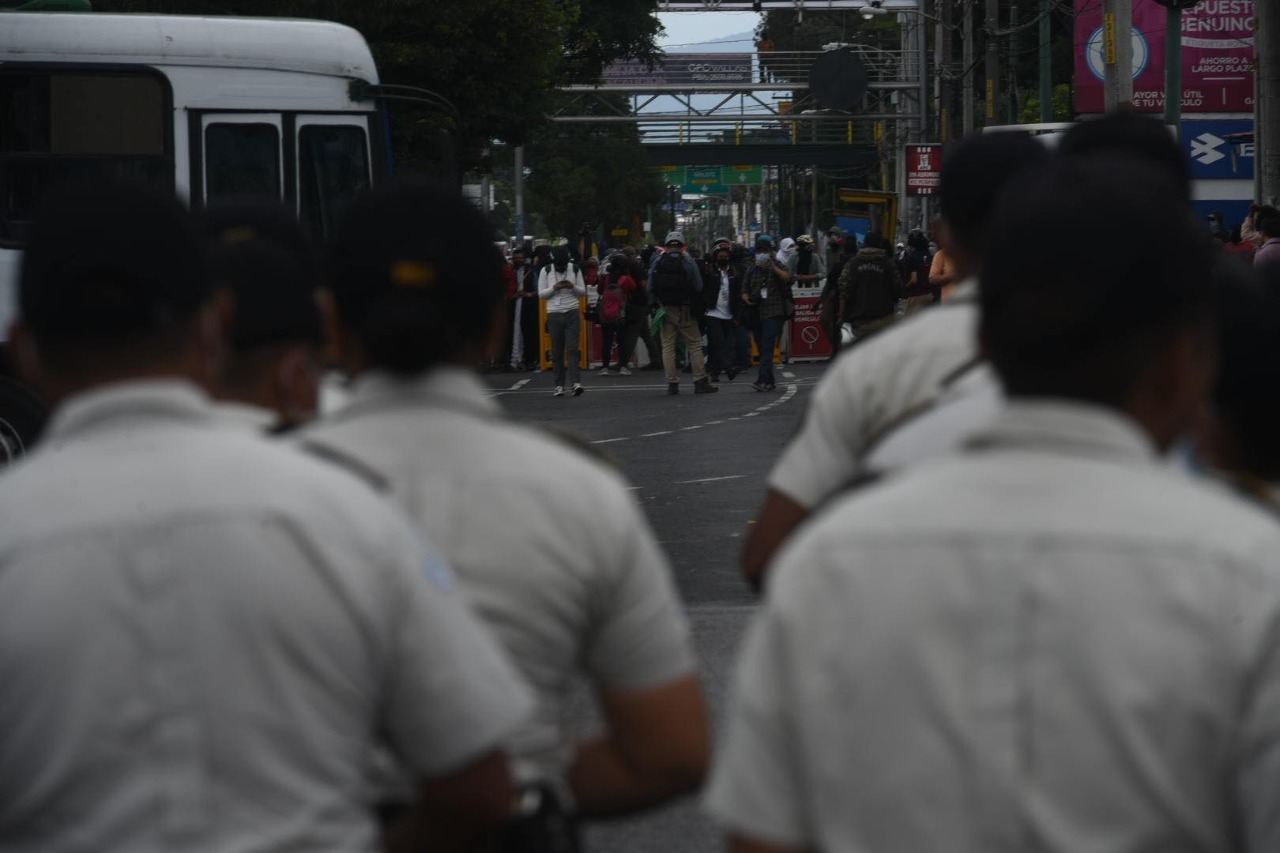 manifestación en la Usac