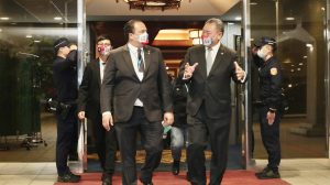 Mario Búcaro, ministro de Relaciones Exteriores, arribó este día a Taipéi.