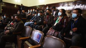 Representantes de los 48 Cantones de Totonicapán acuden al Congreso de la República