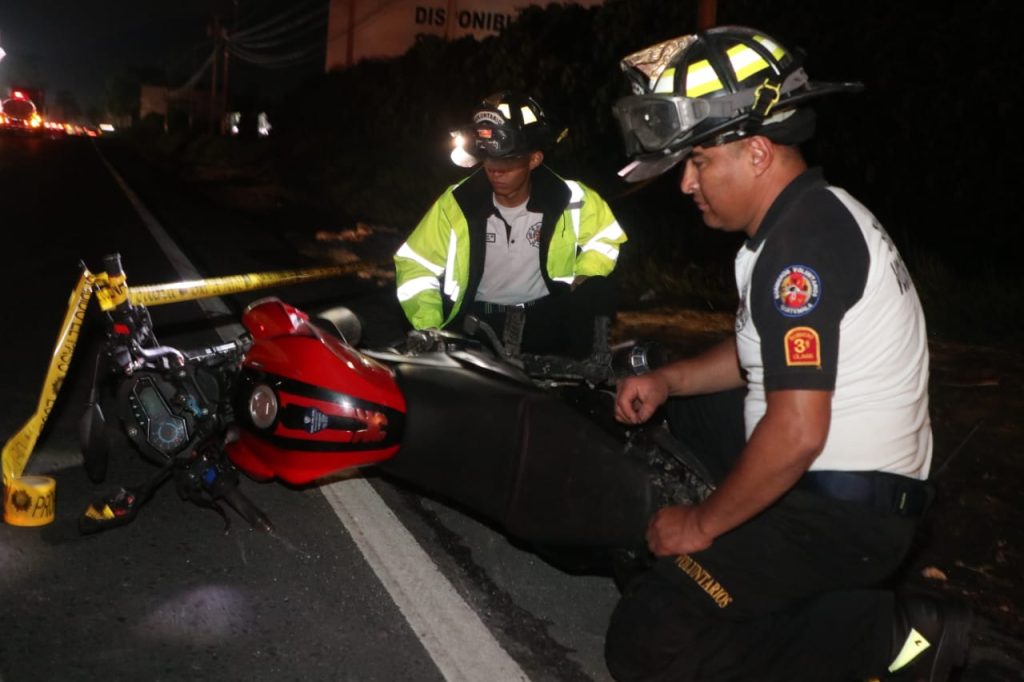 accidente de motocicleta en Km. 47 de ruta al Pacífico