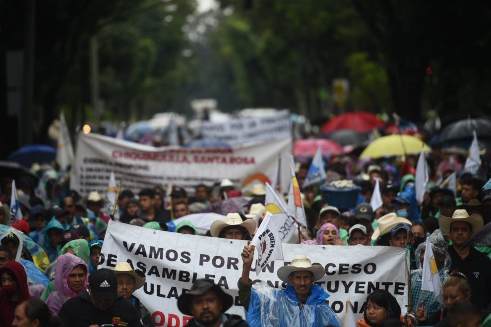 manifestación de Codeca en la capital, hoy 21 de septiembre de 2022