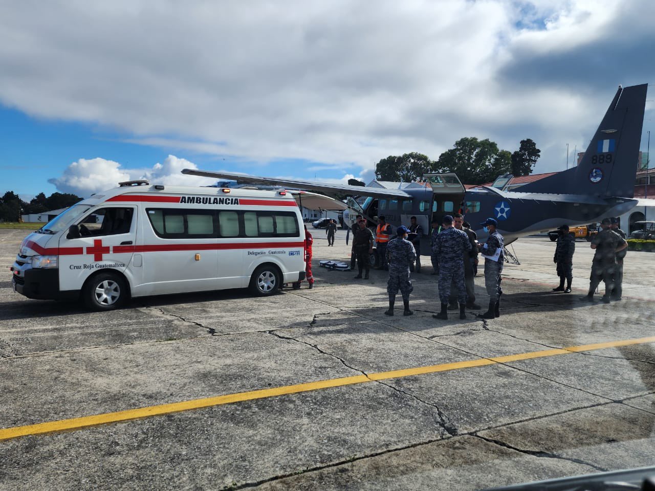 traslado de estudiante quemada de Purulhá, Baja Verapaz