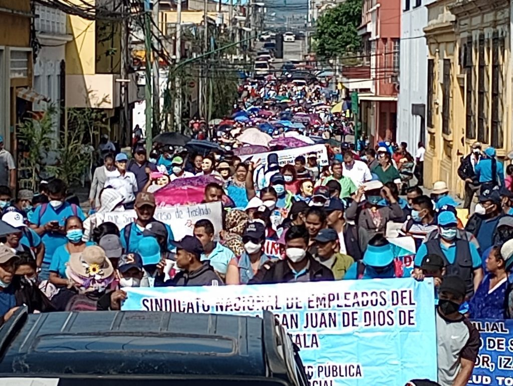 manifestación de sindicalistas de salud, 5 octubre 2022