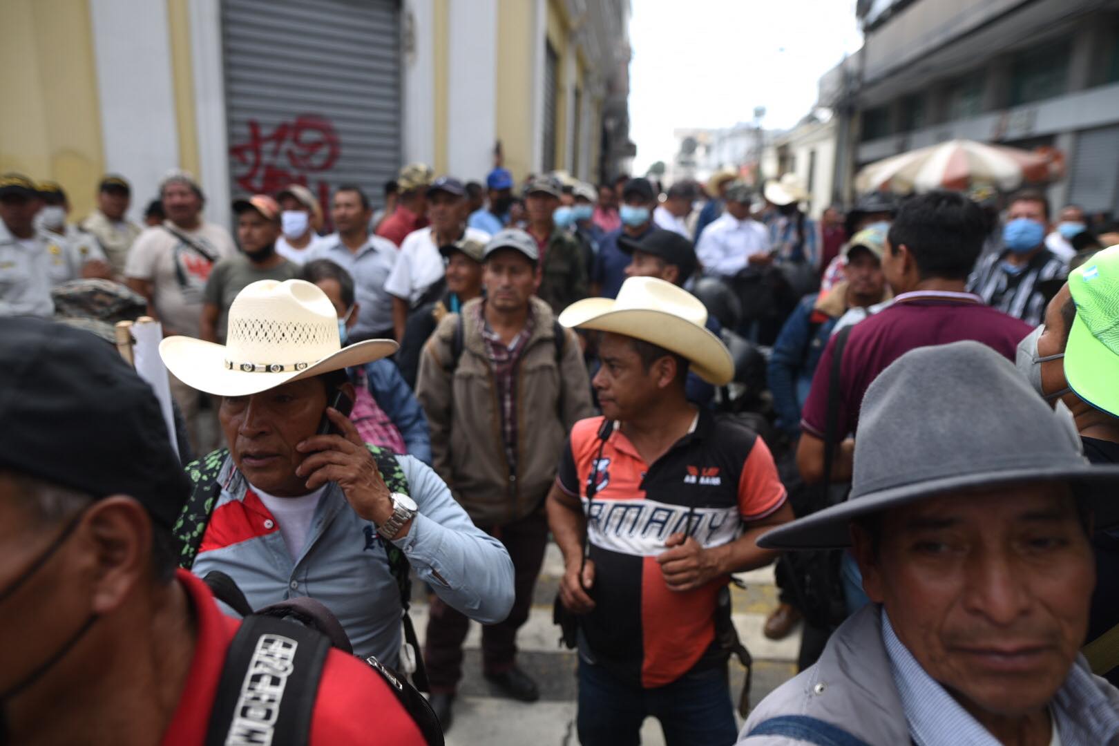 manifestación de veteranos militares frente al Congreso