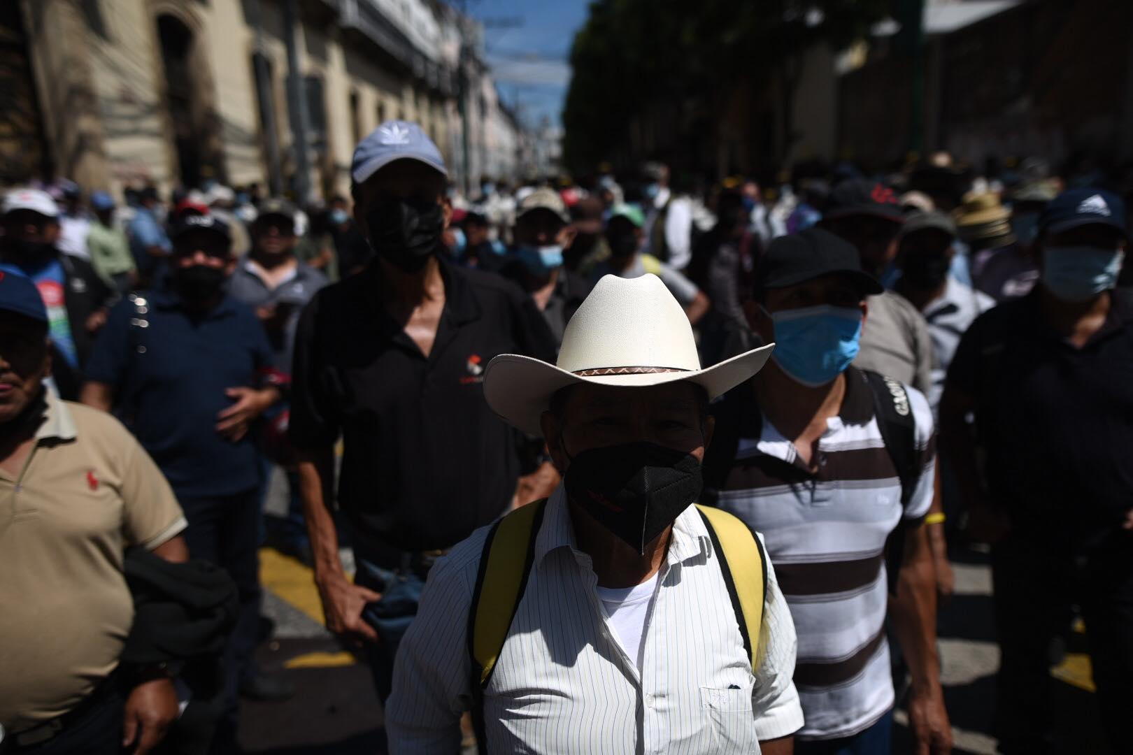 manifestación de veteranos militares frente al Congreso