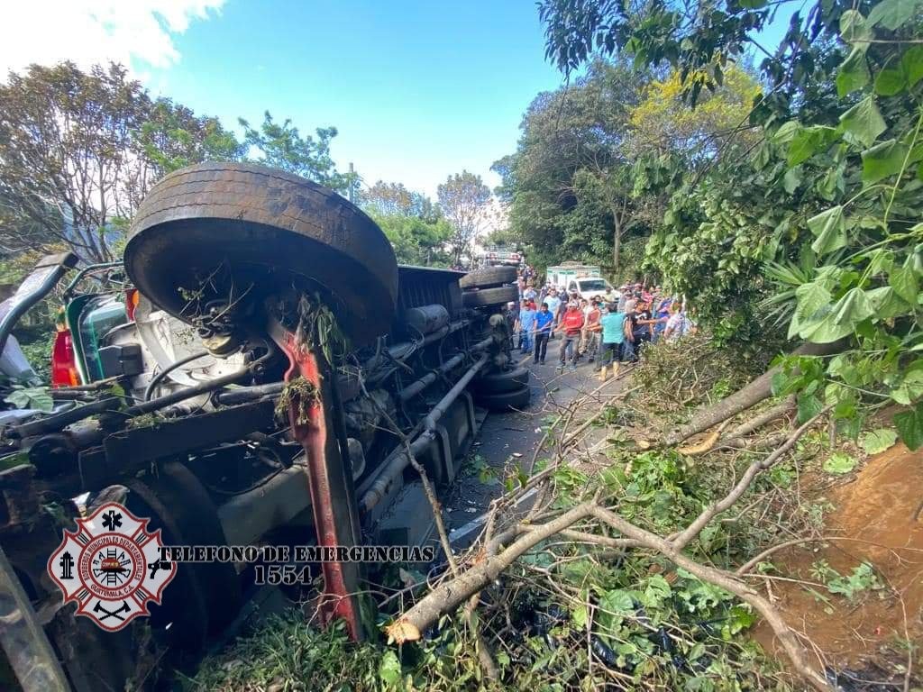 Accidente de bus en Chimaltenango