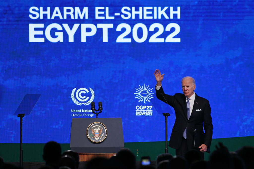 Joe Biden en la COP27, en Egipto