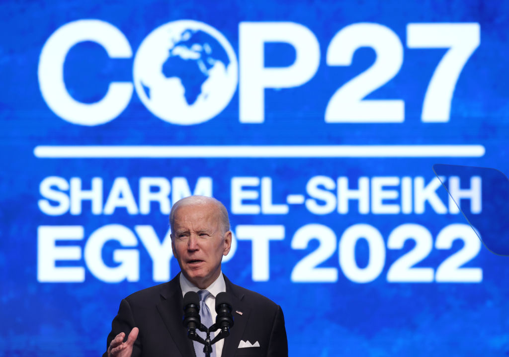Joe Biden en la COP27, en Egipto