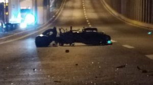 Mortal accidente de tránsito en viaducto de Novicentro, en zona 11