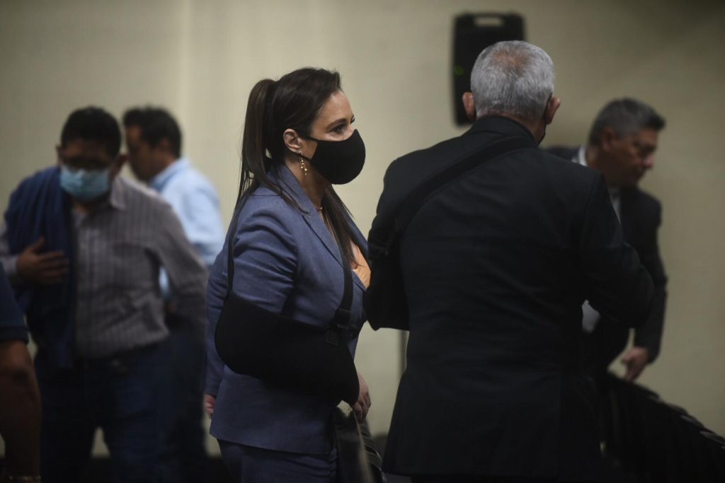 Roxana Baldetti y Otto Pérez en juicio del caso La Línea