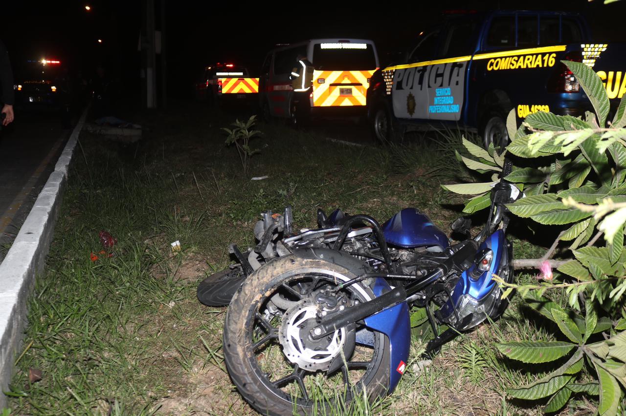 accidente de motocicleta en Mixco