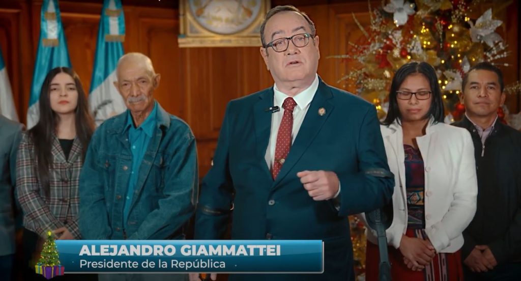 Presidente Alejandro Giammattei. / Foto: Captura de pantalla