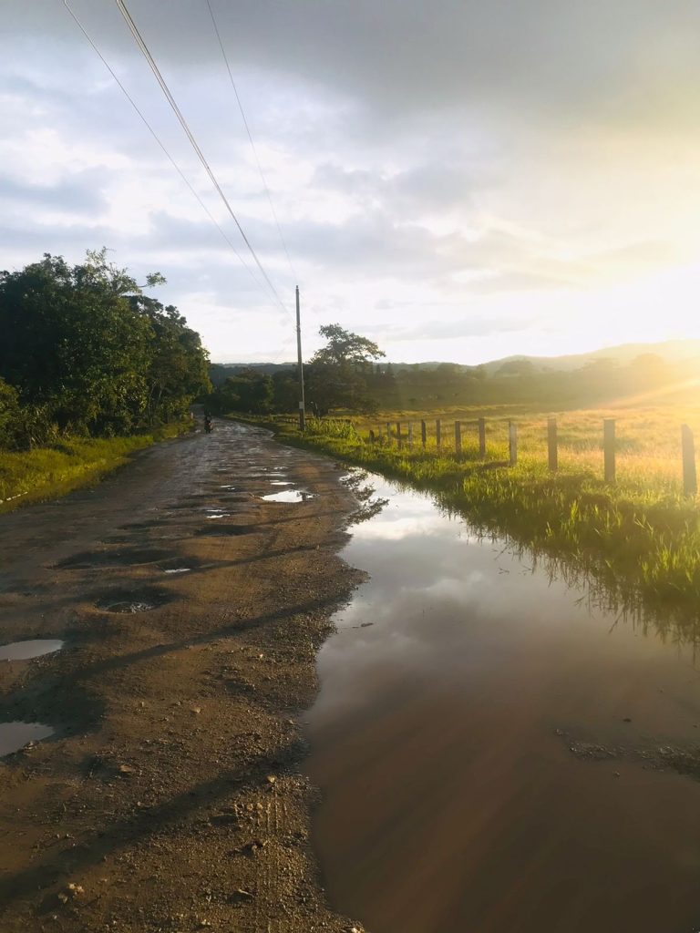 La antigua ruta a El Salvador, en Quesada, Jutiapa, que está intransitable. / Foto: Cortesía