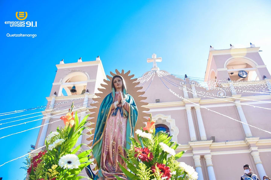 Celebran el Día de la Virgen de Guadalupe en Totonicapán