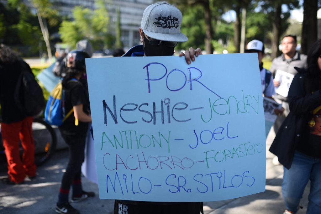 manifestación por muerte de Nesly Consuegra
