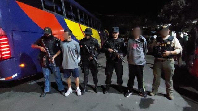 pandilleros salvadoreños capturados en Guatemala