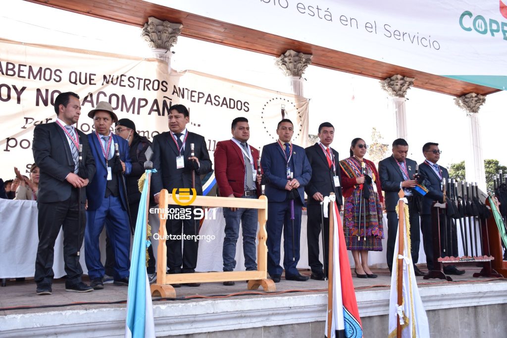 Junta Directiva del Concejo de Alcaldes Comunales de los 48 Cantones de Totonicapán. / Foto: Jimmy Chaclán