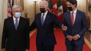 Andrés Manuel López Obrador, Joe Biden y Justin Trudeau