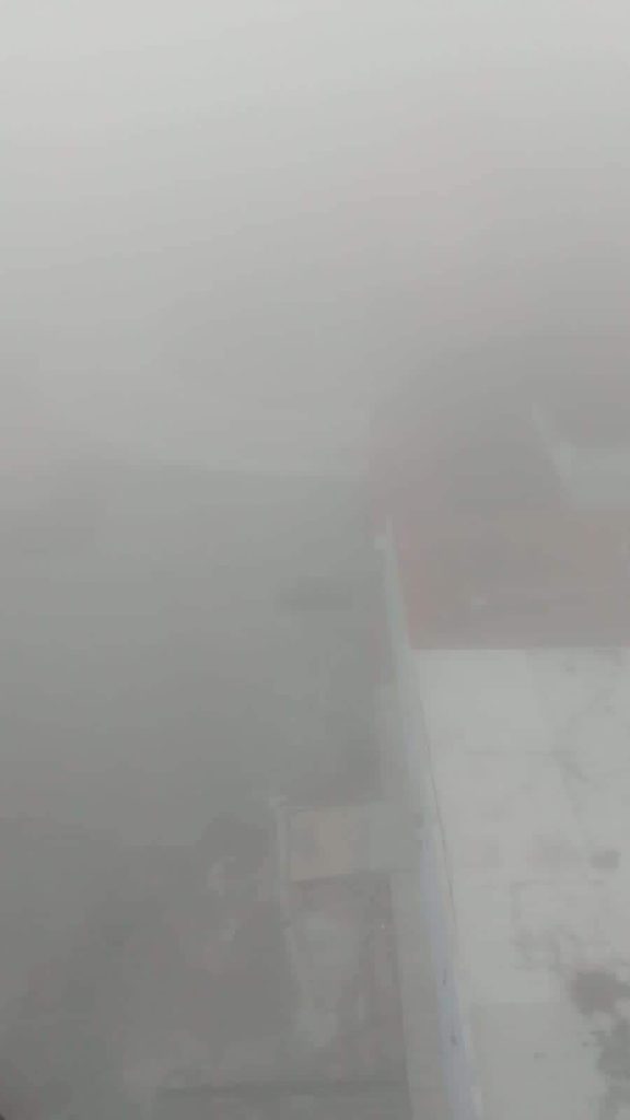 Sin visibilidad desde la Torre de Control debido a la neblina en el Aeropuerto Internacional La Aurora. / Foto: Cortesía