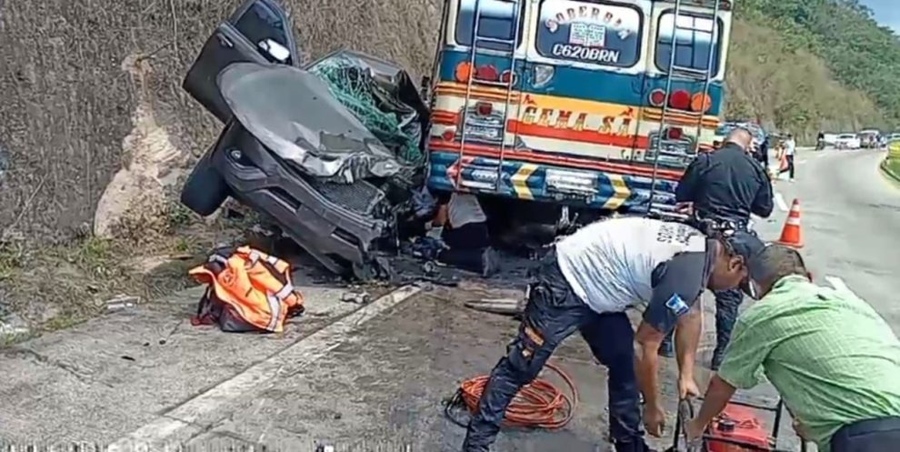 accidente de bus en ruta a El Salvador