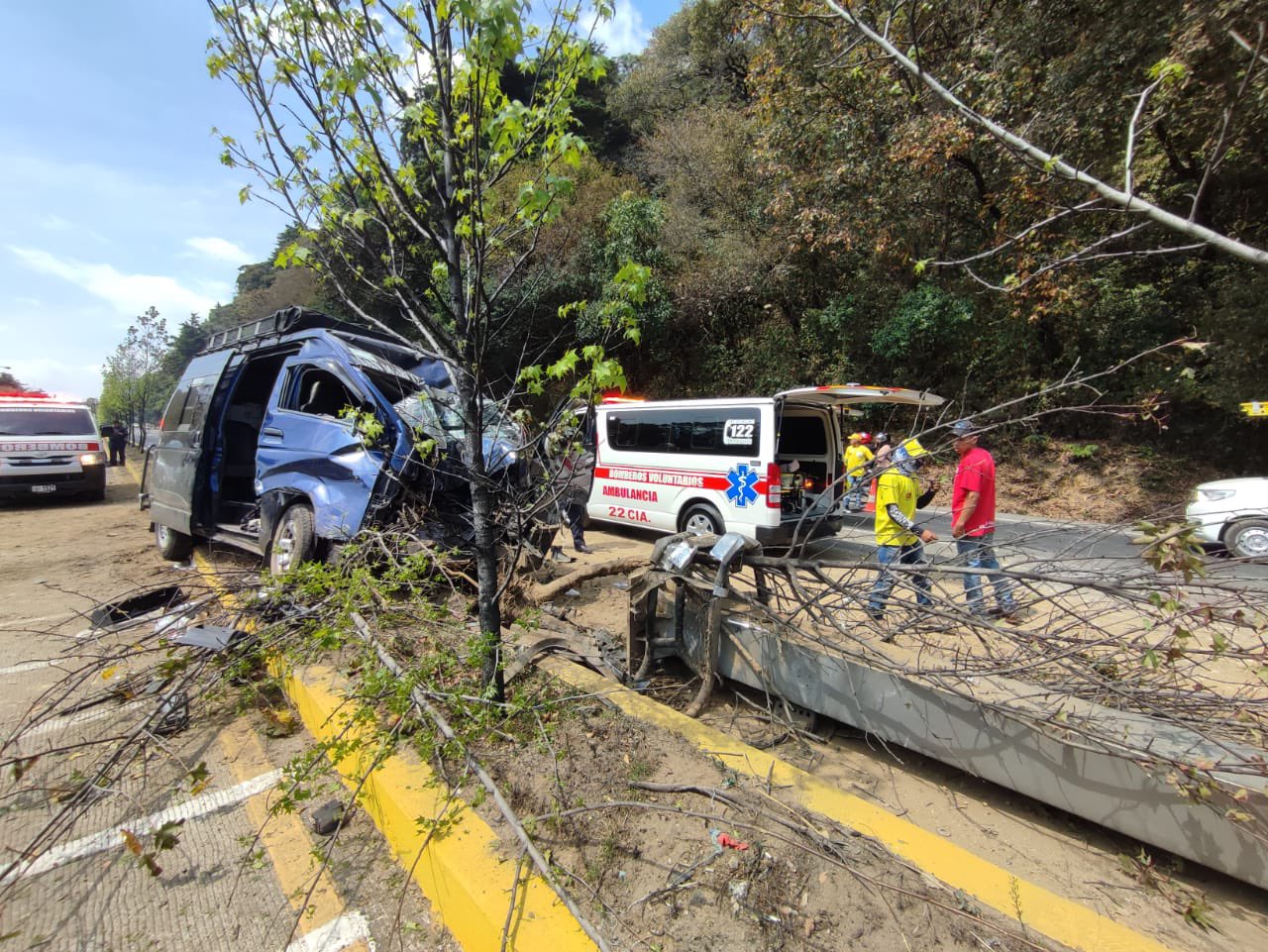 accidente en KM. 23 de ruta Interamericana