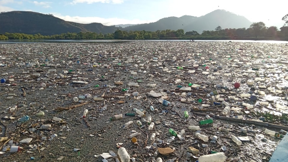 desechos sólidos que ingresaron al lago de Amatitlán