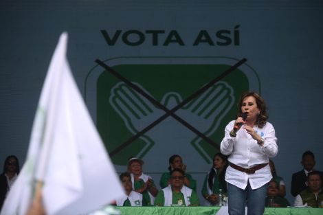 Sandra Torres, candidata presidencial de la UNE