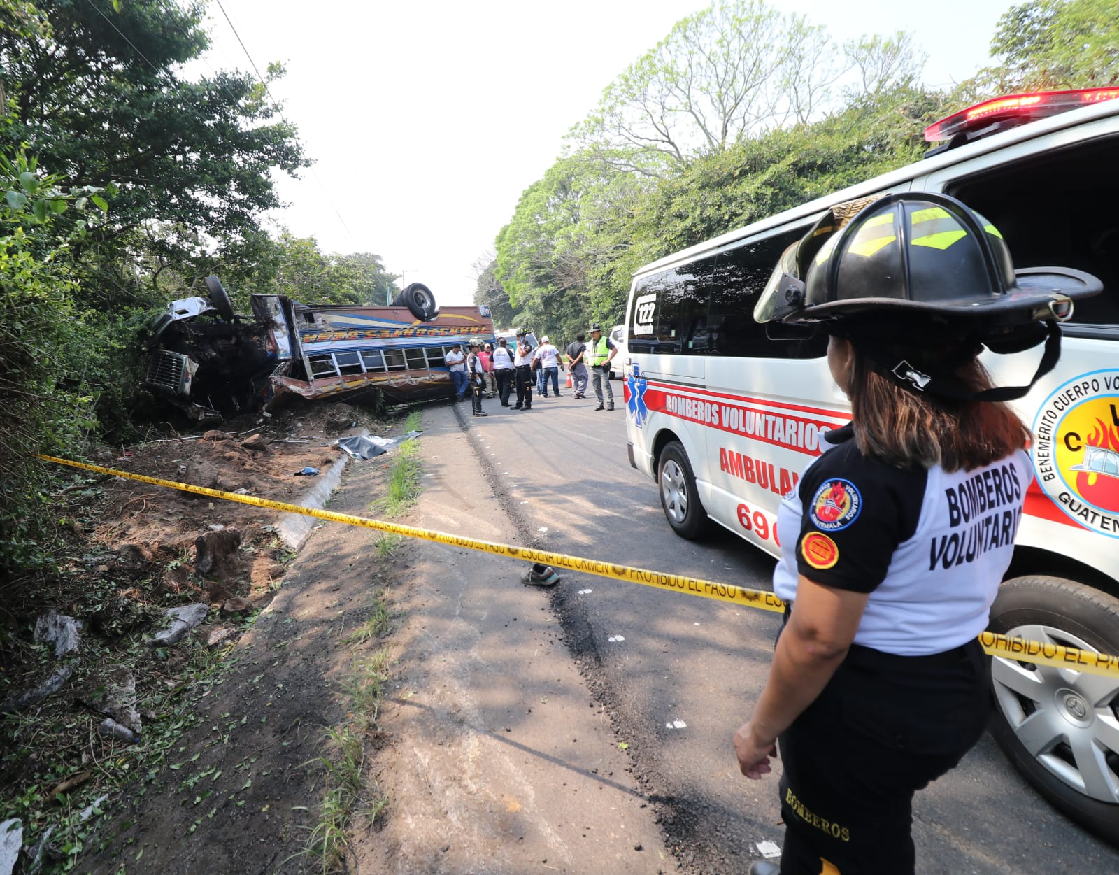 accidente de bus en ruta a El Salvador