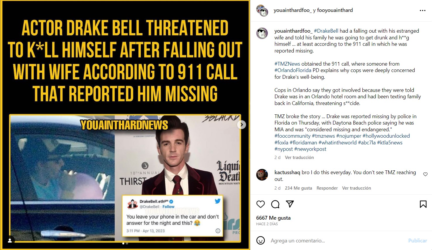 Revelan La Verdad Tras La Desaparición De Drake Bell