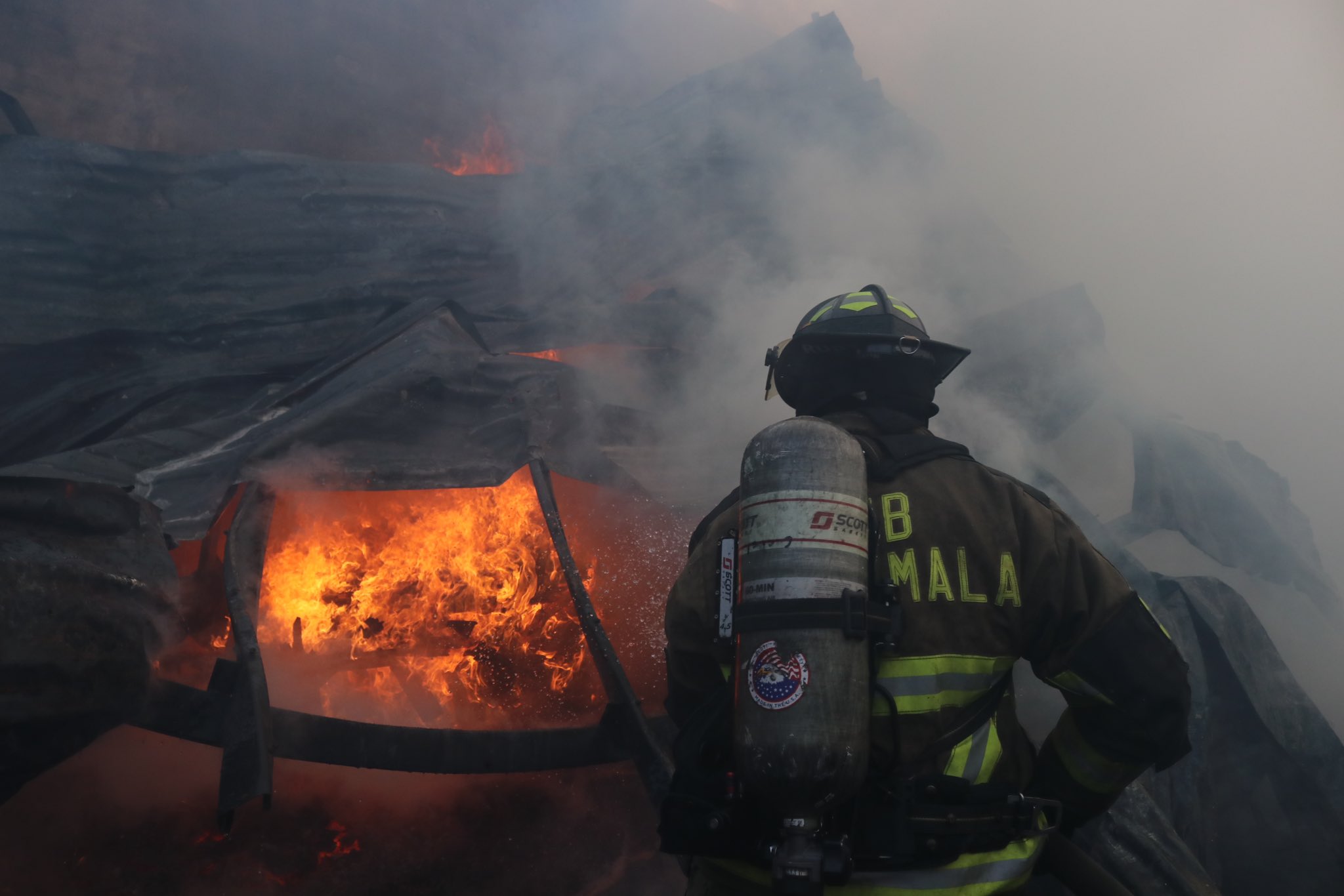 incendio en bodega de San Miguel Petapa