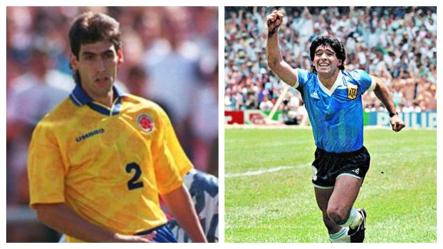 Diego Maradona y Andrés Escobar en Mundiales