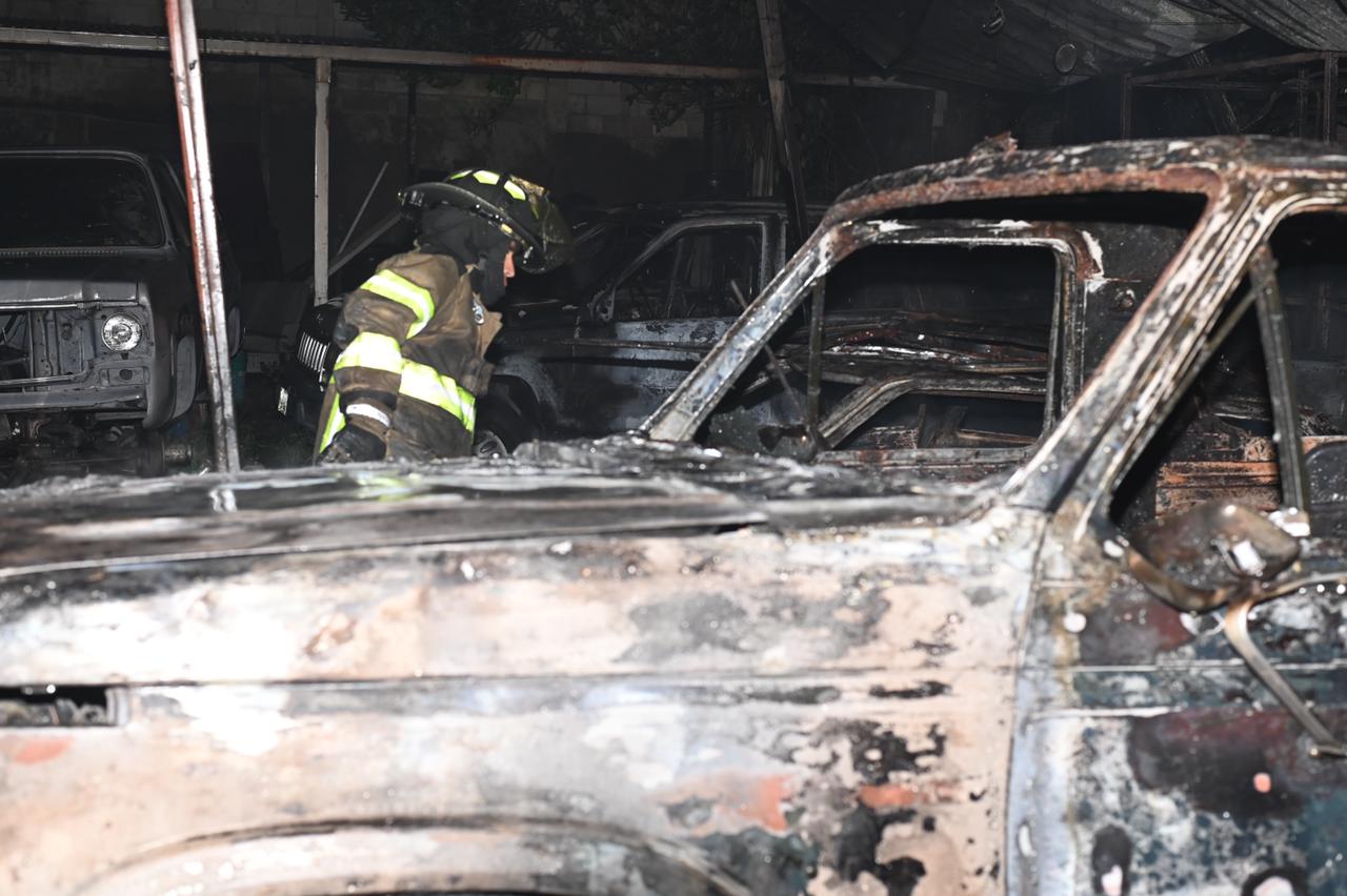 incendio en zona 5 de Villa Nueva