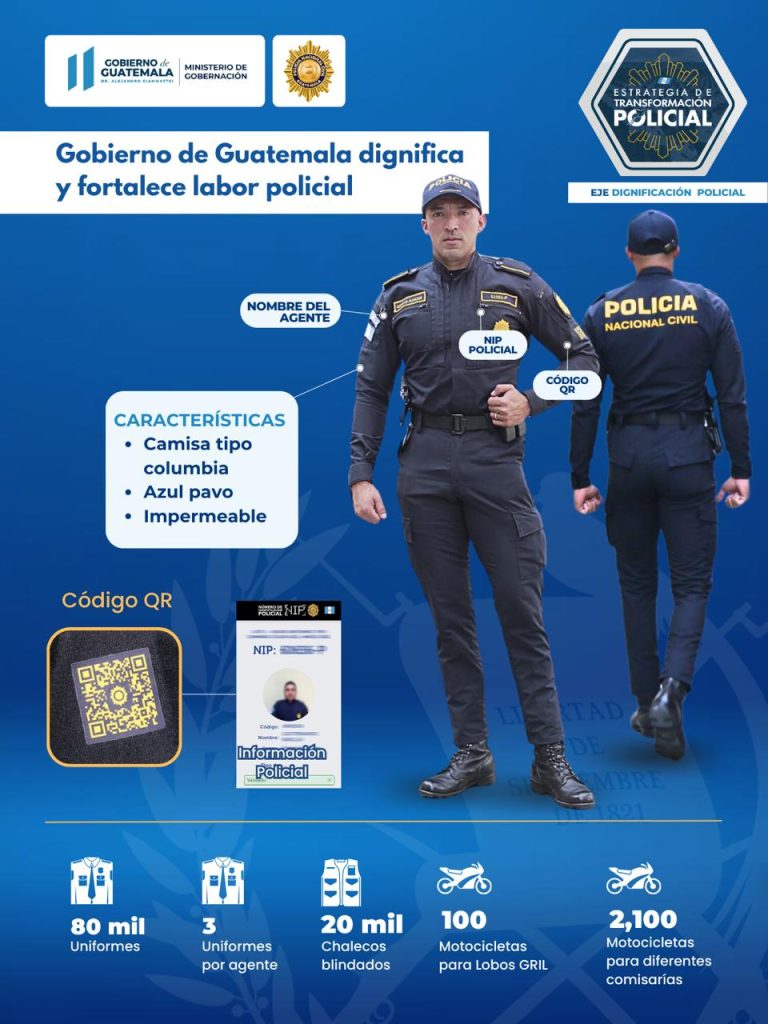 Presentan nuevos uniformes de la PNC