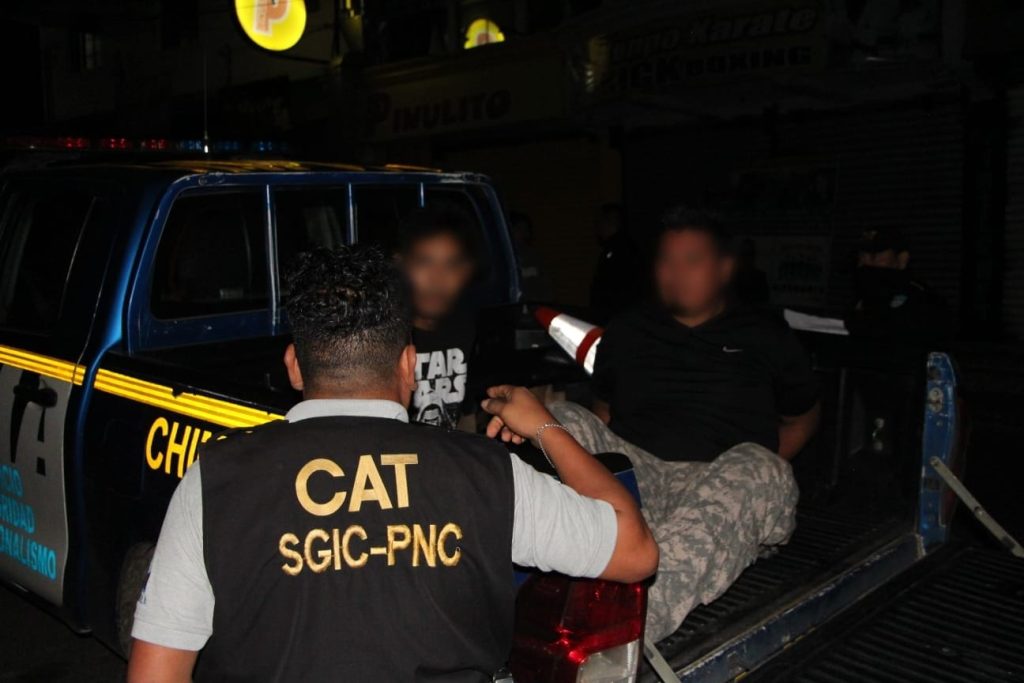 pandilleros salvadoreños capturados en Chimaltenango