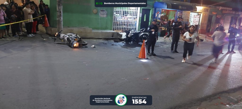 accidente de motocicleta en Bárcena, Villa Nueva