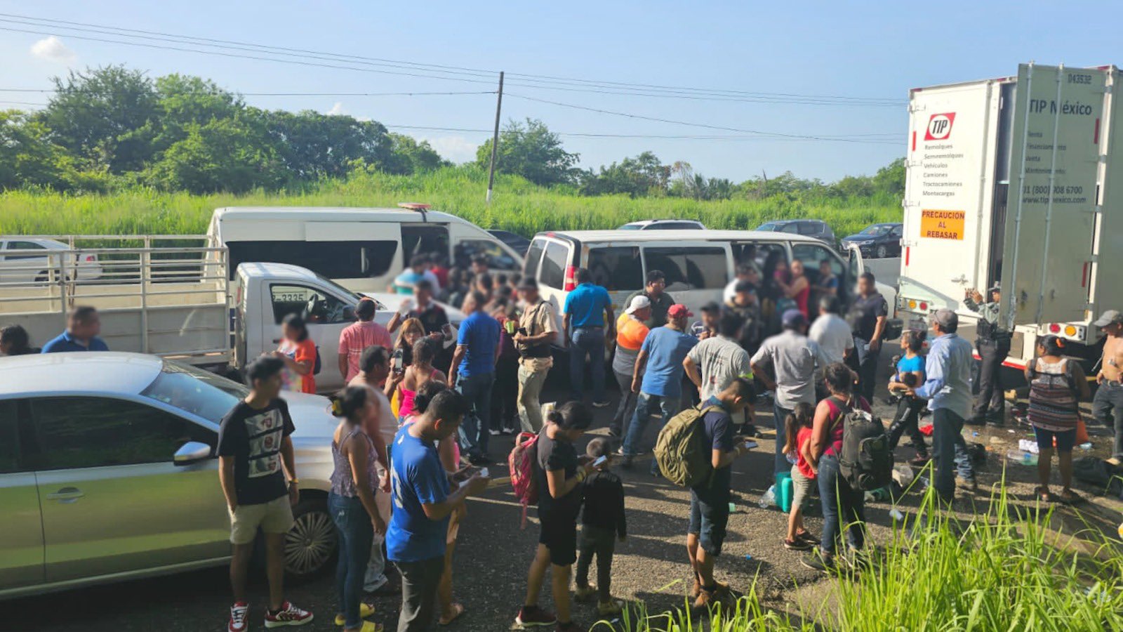 migrantes localizados en Veracruz, México