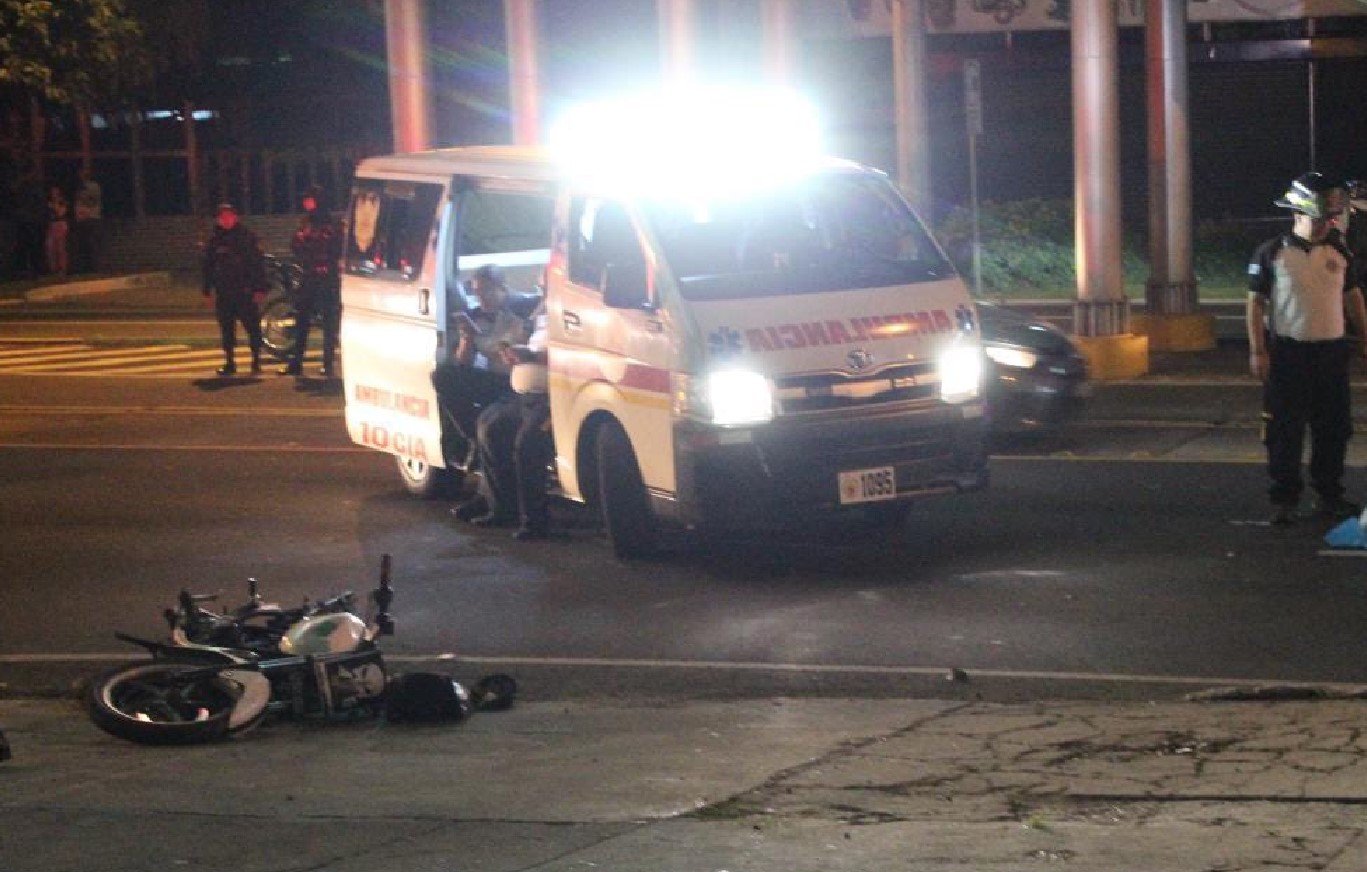 accidente de moto en calzada Aguilar Batres