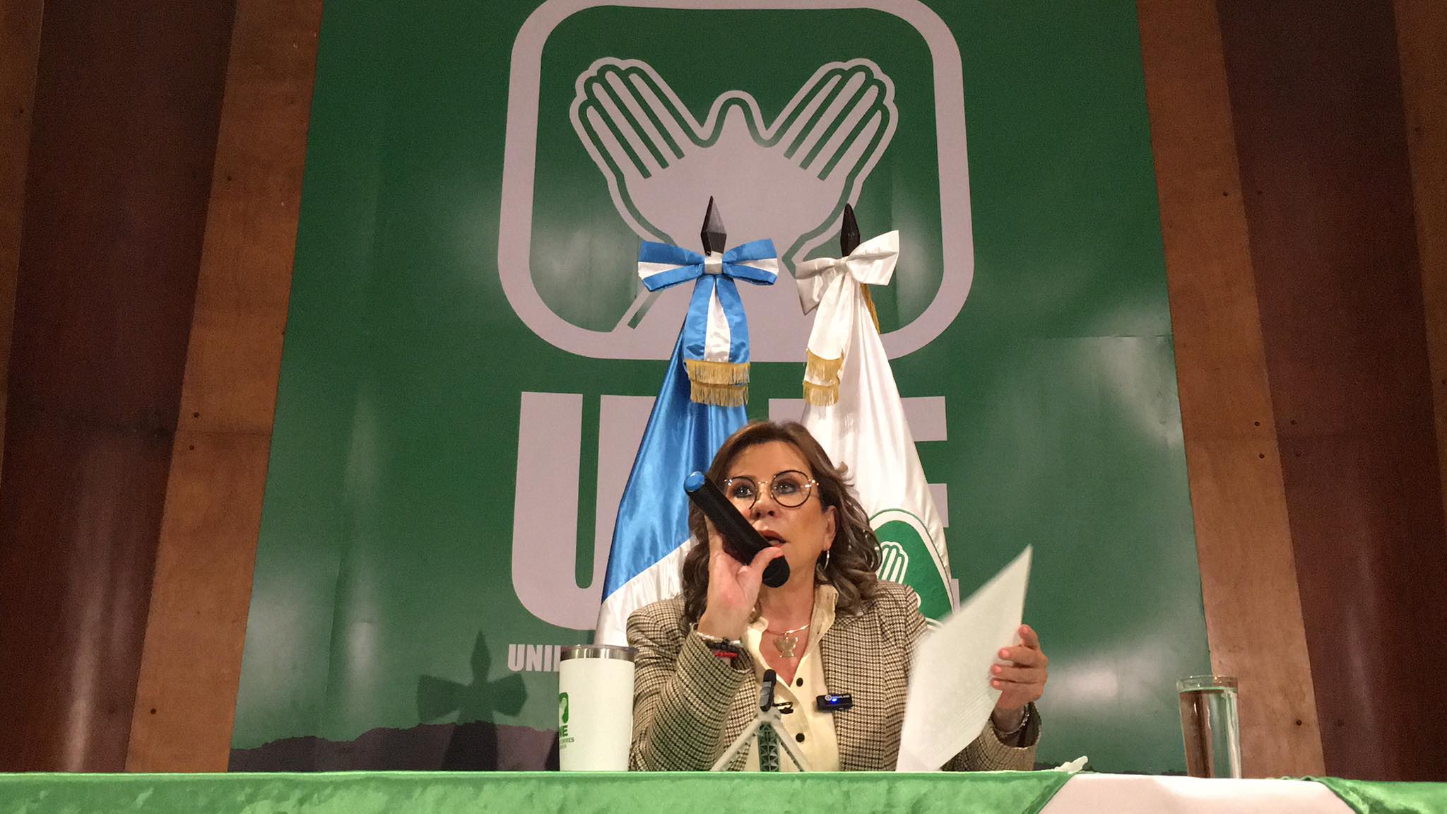 Sandra Torres, candidata presidencial de la UNE