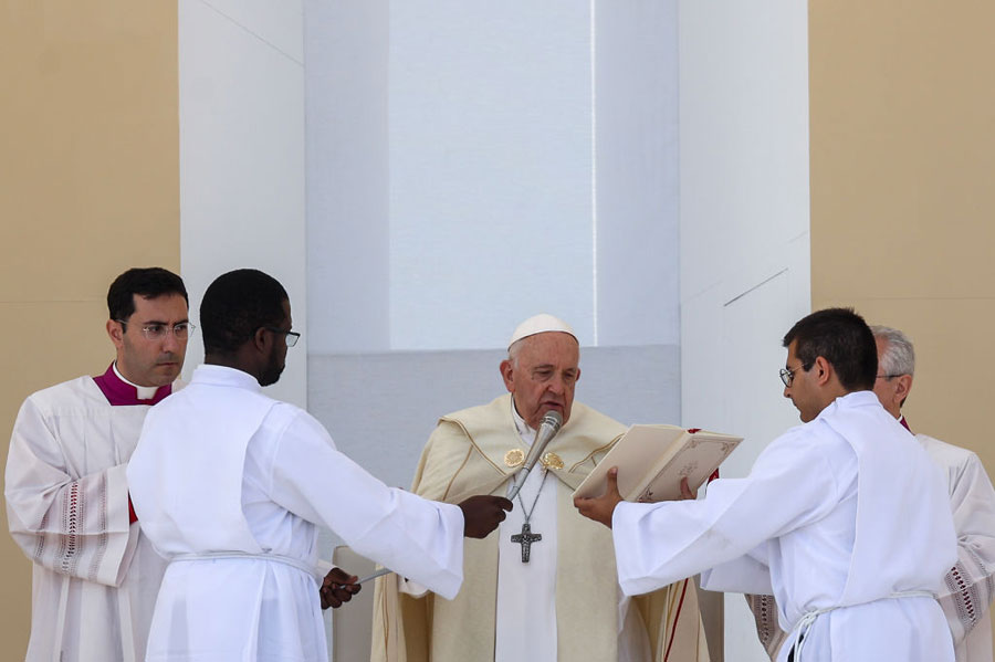 Papa Francisco en la misa final de la Jornada Mundial de la Juventud en Lisboa