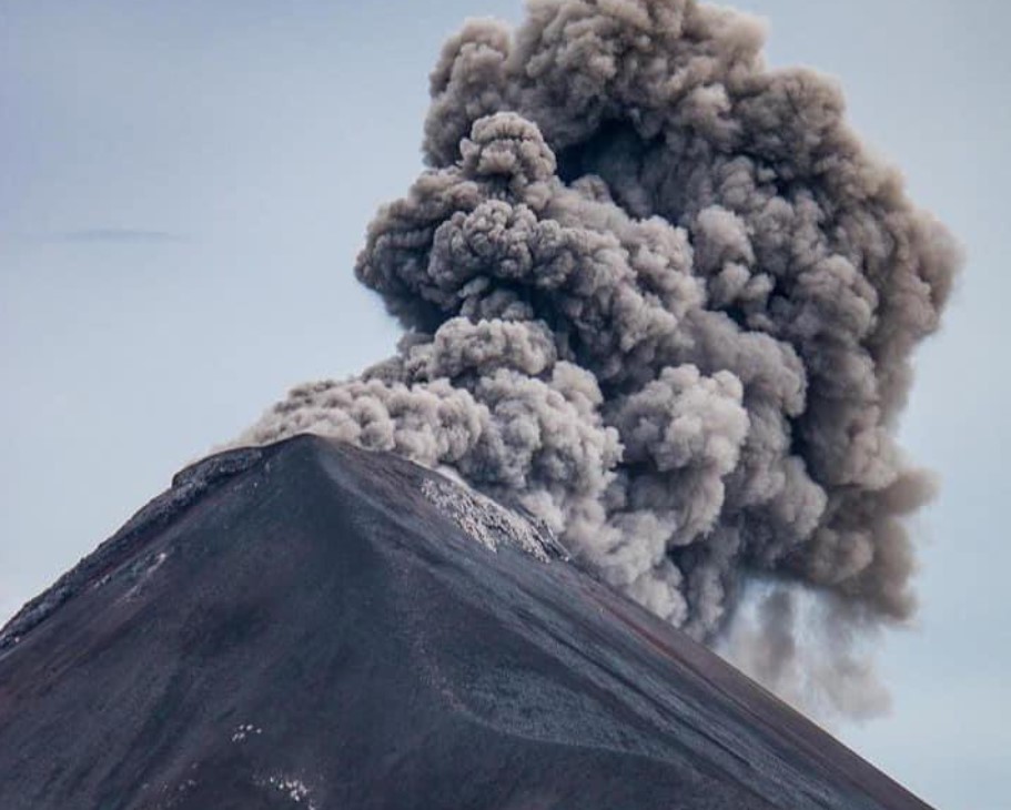 actividad del volcán de Fuego