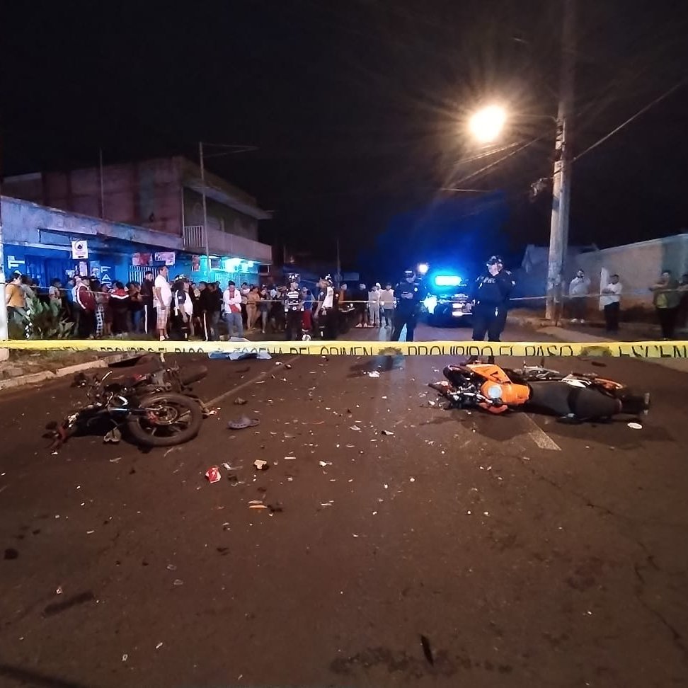 accidente de motoristas en zona 4 de Mixco