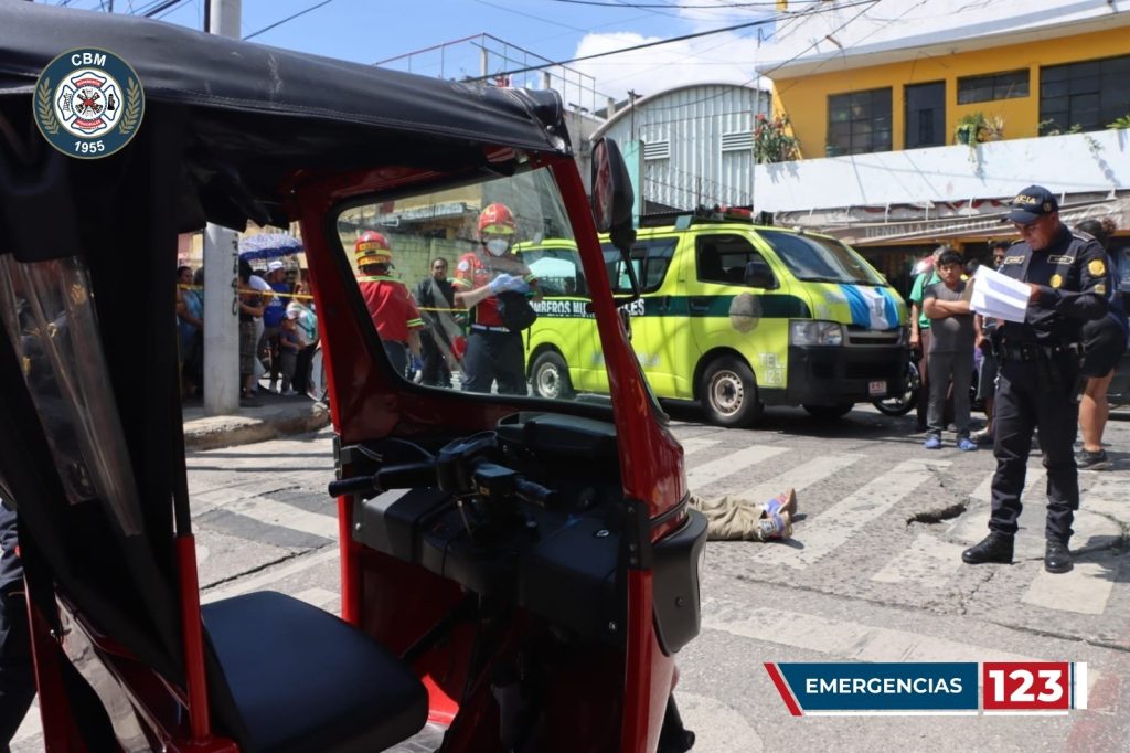 Conductor de mototaxi muere tras ataque armado en zona 13