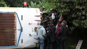 accidente de bus en San José Pinula
