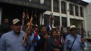 manifestación de autoridades ancestrales en Corte de Constitucionalidad