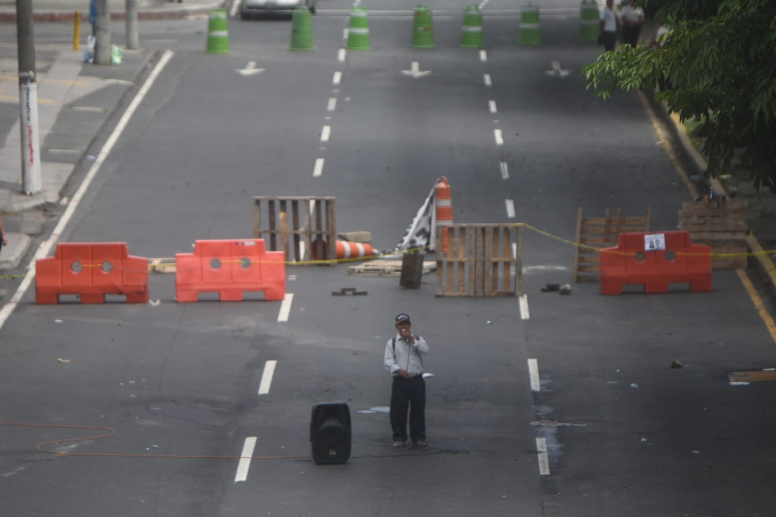 bloqueo en la avenida Petapa