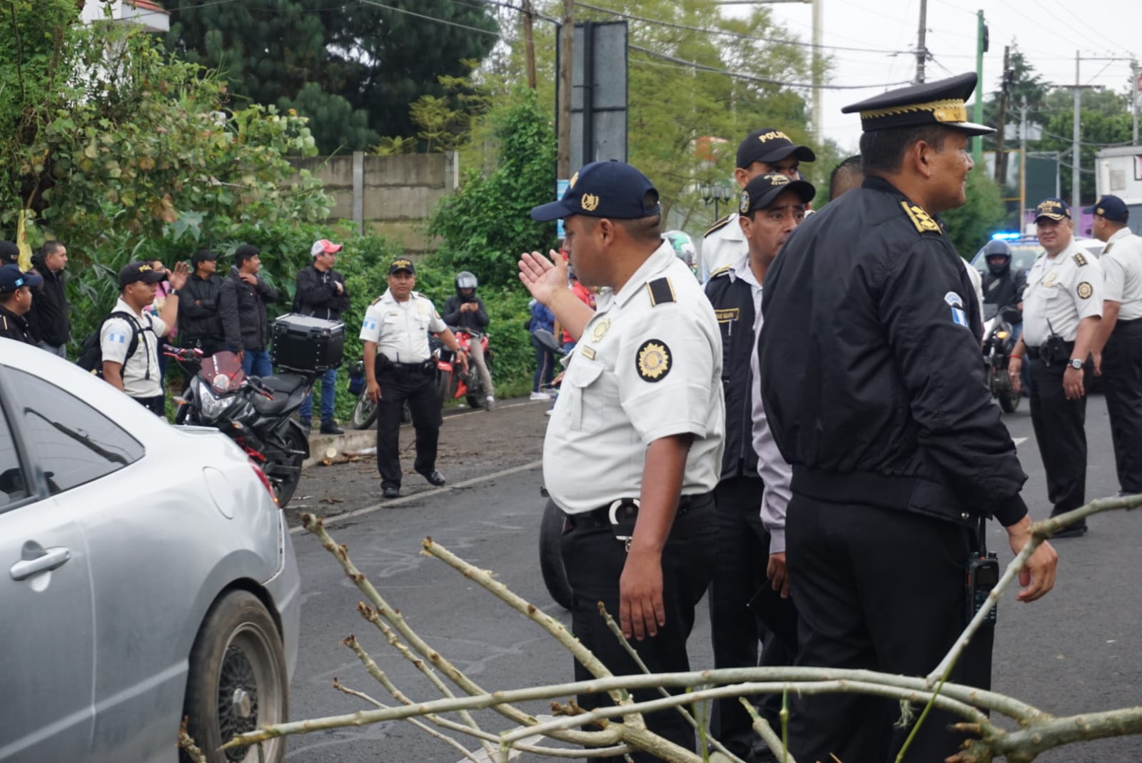 bloqueo en ruta a El Salvador